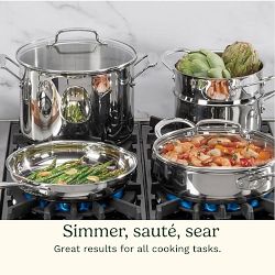 Cuisinart Chef's Classic Stainless-Steel 11-Piece Cookware Set