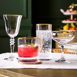 Gold Rim Coupe Glasses