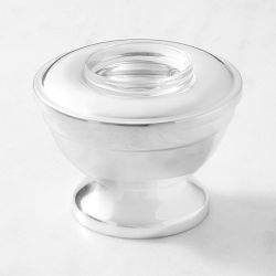 Heirloom Silver Caviar Bowl with Mother of Pearl Spoons