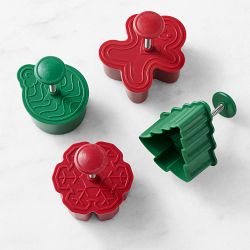 Williams Sonoma Holiday Thumbprint Cookie Cutters, Set of 4