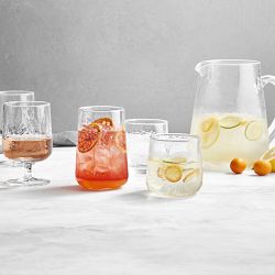 Hammered Glass Tall Tumblers, 14-oz