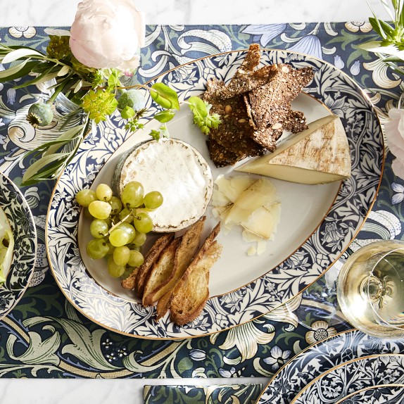 FAIENCERIE DE CHAROLLES MORIN 皿3枚セットクリーム Morris & Co. x Williams Sonoma Oval Platter | Williams Sonoma