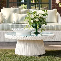 AERIN x Williams Sonoma Home East Hampton AWW Coffee Table (42"), White