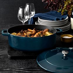 Staub Enameled Cast Iron Wide Oval Dutch Oven, 6.25-Qt.