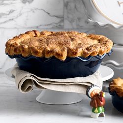 Emile Henry French Ceramic Bonjour Pie &amp; Tart Dish Set