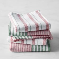 Williams Sonoma Super-Absorbent Multi-Pack Towels, Set of 4, Red & Green