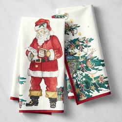 Twas the Night Before Christmas Towels, Set of 2, White