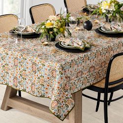 williams sonomaテーブルクロス Morris & Co. Little Chintz Tablecloth | Williams Sonoma