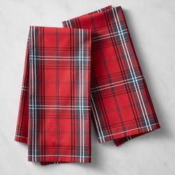 Red Tartan Towels, Set of 2