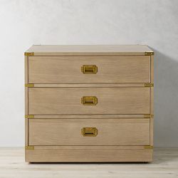 OPEN BOX: Campaign 3 Drawer Nightstand, Heritage Gray