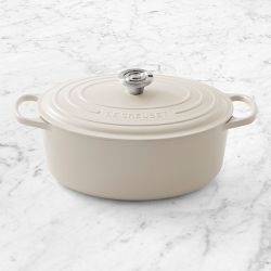 Le Creuset Signature Enameled Cast Iron Oval Dutch Oven, 6.75-Qt., Brioche