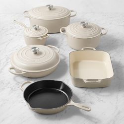 Le Creuset Signature Enameled Cast Iron 10-Piece Cookware Set, Brioche