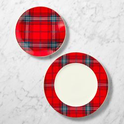 Red Tartan 16 Piece Set (Dinner x2, Salad x2)