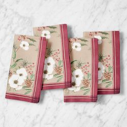 Woodland Berry Floral Napkins, Set of 4