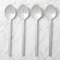 Williams Sonoma Extension Stainless-Steel Slotted and Solid Spoons, Set of 4