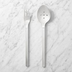 Williams Sonoma Extension Stainless-Steel Slotted Spoon and Fork, Set of 2