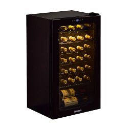 Wine Enthusiast 33-Bottle Wine Refrigerator with Upright Bottle Storage