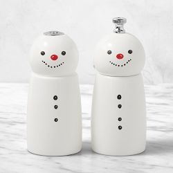 Williams Sonoma Snowman Salt and Pepper Set