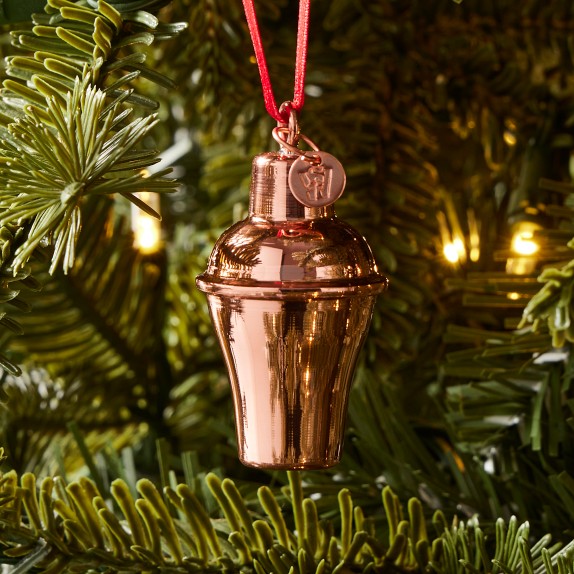 Copper Cocktail Shaker Ornament