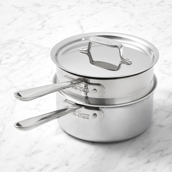 All-Clad D5® Saucepan Double Boiler, 3-Qt. | Williams Sonoma