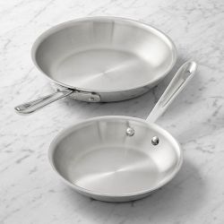 All-Clad D5® Polished Stainless-Steel Fry Pan, Set of 2
