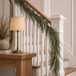 Deluxe Cedar Faux Wreath &amp; Garland