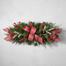 Faux Red Tartan Centerpiece
