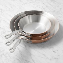 Samuel Groves Copper Fry Pan, Set of 3