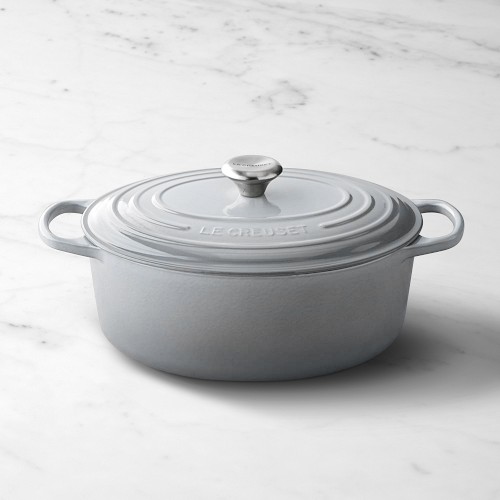 Le Creuset Signature Enameled Cast Iron Oval Dutch Oven, 6.75-Qt., French Grey