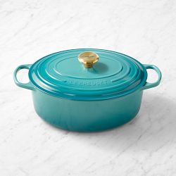 Le Creuset Signature Enameled Cast Iron Oval Dutch Oven, 6.75-Qt., Riviera