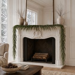 Deluxe Cedar Faux Wreath &amp; Garland