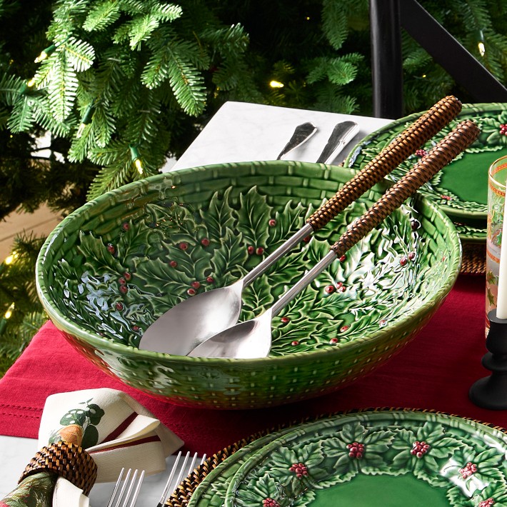 Bordallo Pinheiro Holly Dinnerware Collection | Williams Sonoma