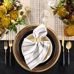 Dobby Striped Napkins, Set of 4