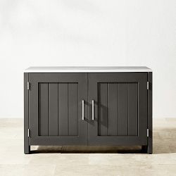 Larnaca Outdoor Slate Grey Metal 2-Door Cabinet (54.5")