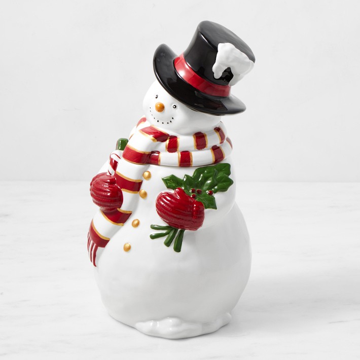 【20%OFF】スノーマン★ボックス★陶磁器★プレゼント★クリスマス Twas the Night Before Christmas Snowman Cookie Jar | Williams Sonoma