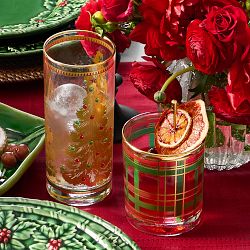 Vintage Holiday Double Old-Fashioned Glasses Set | Williams Sonoma