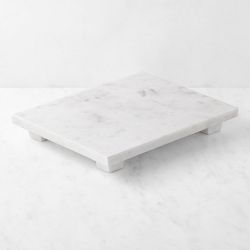 Large Marble Pedestal with Cheese Knives Set of 3