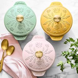 Staub Enameled Cast Iron Floral Petite French Oven, 1.5-Qt.
