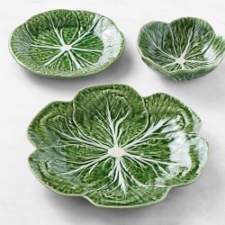 Bordallo Pinheiro Cabbage 12-Piece Dinnerware Set, Green