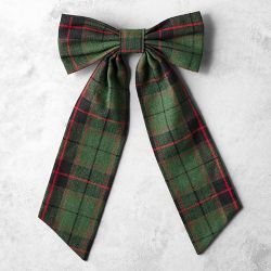 Green Tartan Bow Tree Topper