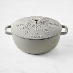 Staub Enameled Cast Iron Essential French Oven, Snowflake Lid, 3.75-Qt