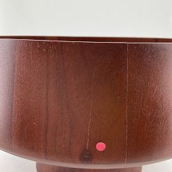 OPEN BOX: Hold Everything Pedestal Fruit Bowl, Walnut Finish