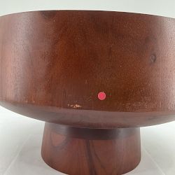 OPEN BOX: Hold Everything Pedestal Fruit Bowl, Walnut Finish