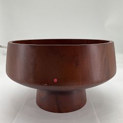 OPEN BOX: Hold Everything Pedestal Fruit Bowl, Walnut Finish