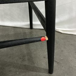 OPEN BOX: Baldwin Dining Armchair, Drifted Matte Black