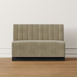 OPEN BOX: Garbo 2 Seater Bench, Standard, Performance Recycled Basketweave, Moss, Ebony