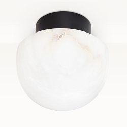 Parker Alabaster Flush Mount, Oil Rubbed Bronze