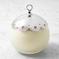 Williams Sonoma Winter Forest Etched Ornament Candle, Large