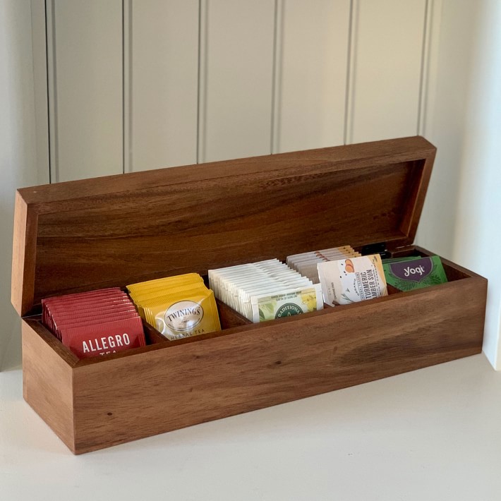 Ironwood Gourmet Townhouse Tea Box, Acacia | Williams Sonoma