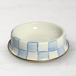 MacKenzie Childs Pet Bowls Sky Check, Small